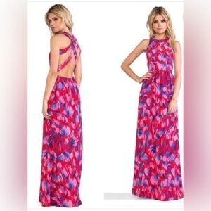 Lovers and Friends Kitty Cat Maxi Dress in Floral Size Large